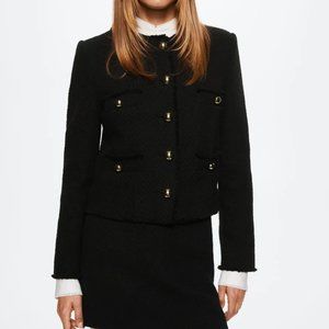 NWT- Mango Pocket tweed jacket